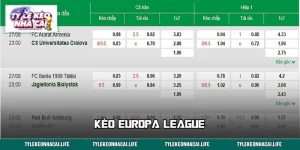 Kèo Europa League: Bùng Nổ Cược Cúp C2, Săn Tỷ Lệ Đầu Tư